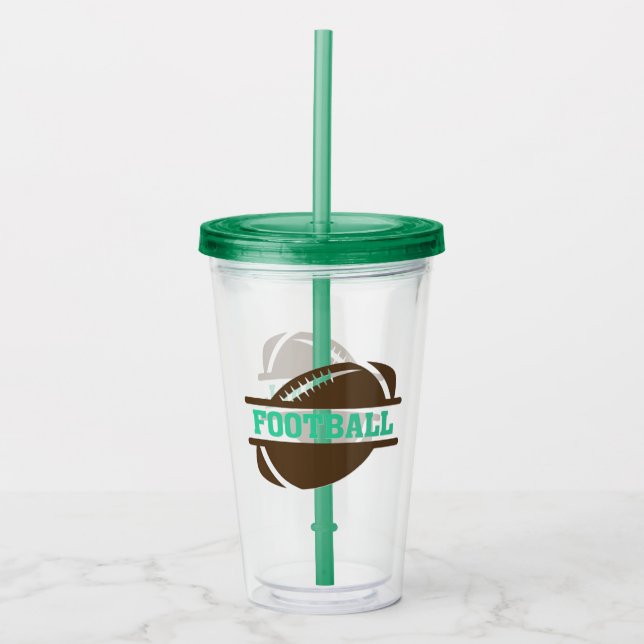 Football Acrylic Tumbler (Front)