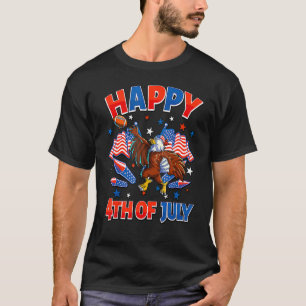 Football American Eagle 4th Of July Boys Men Usa F T-Shirt