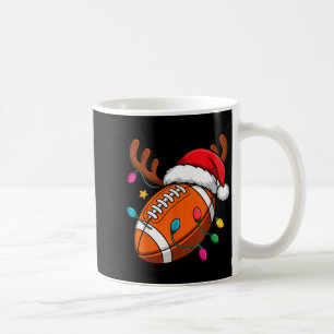 Football American Reindeer Horns Christmas Xmas Ba Coffee Mug