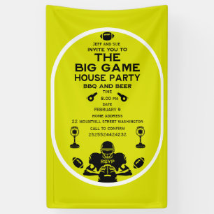 Football And BBQ House Party Banner