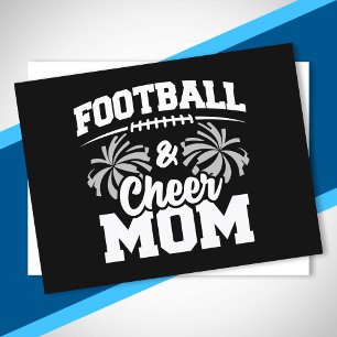Football and Cheer Mum - High School Sports Postcard