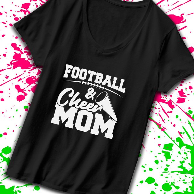 Football and Cheer Mum - High School Sports T-Shirt (Creator Uploaded)