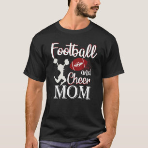 Football And Cheer Mum School Sports  Football Pla T-Shirt