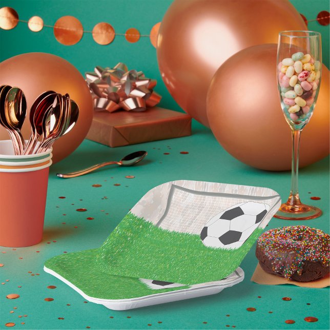 Football And Goal Paper Plate (Creator Uploaded)