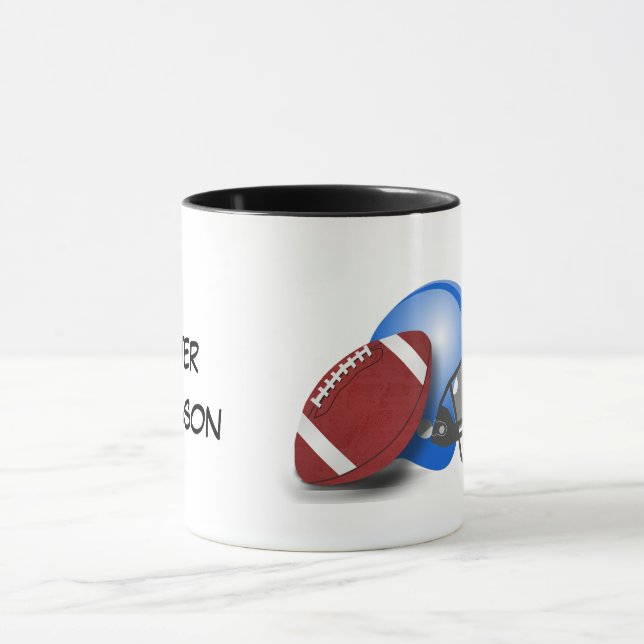 Football and Helmet personalize with name Mug (Center)