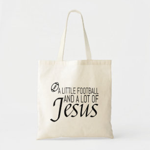 Football and Jesus Tote Bag