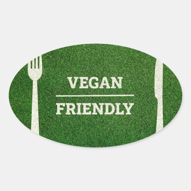 Football and rugby style vegan friendly Sticker (Front)