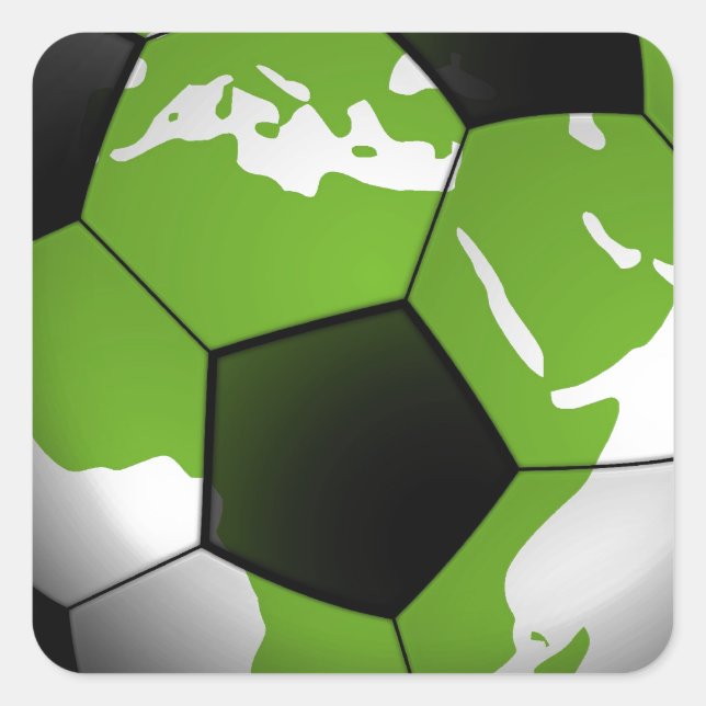 Football around the World Square Sticker (Front)