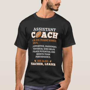 Football Assistant Coach Noun Definition Funny Coa T-Shirt