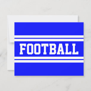 FOOTBALL Athletic Bright Blue White Racing Stripes Card