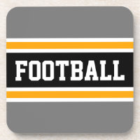 FOOTBALL Athletic Grey Yellow Black Racing Stripes