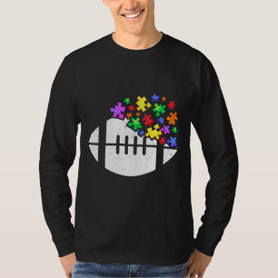 Football Autism Puzzle Men Women Kids Autism Aware T-Shirt