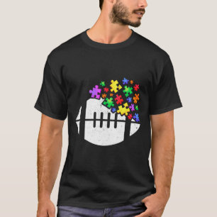 Football Autism Puzzle Men Women Kids Autism Aware T-Shirt