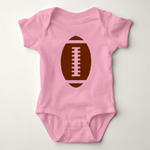 FOOTBALL BABY Pink Front Football Graphic Baby Bodysuit