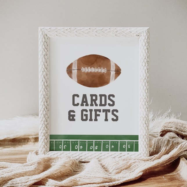 Football Baby Shower Cards and Gifts Sign (Creator Uploaded)