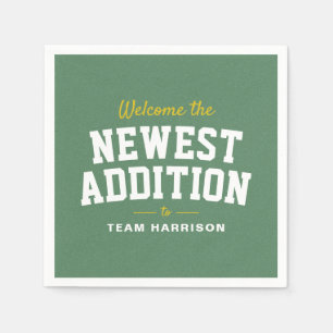 Football baby shower cute tailgate personalized napkin