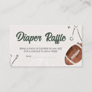 Football Baby Shower Diaper Raffle Enclosure Card