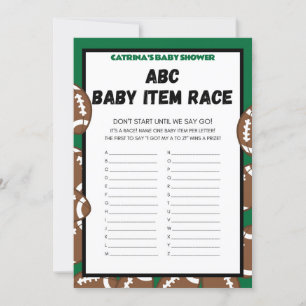 Football Baby Shower Game, Soccer - Editable Name, Invitation
