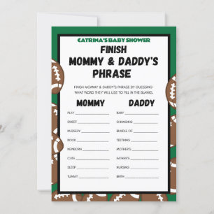 Football Baby Shower Game, Soccer - Editable Name, Invitation