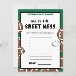 Football Baby Shower Game, Soccer - Editable Name, Invitation