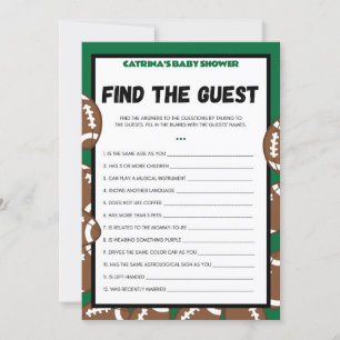 Football Baby Shower Game, Soccer - Editable Name, Invitation