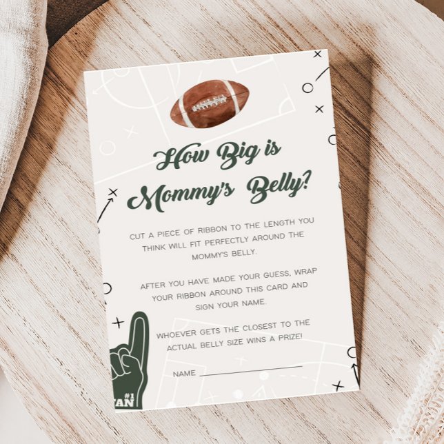 Football Baby Shower How Big Mummy's Belly Game (Football Sports Baby Shower How Big is Mommy's Belly Game)
