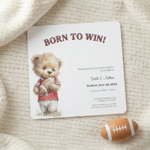 Football Baby Shower Invitation Born to Win
