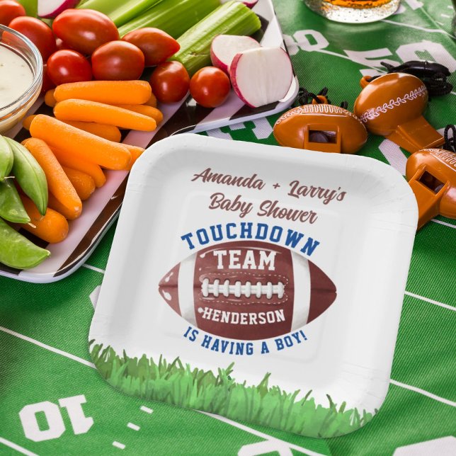 Football Baby Shower Paper Plate (Creator Uploaded)