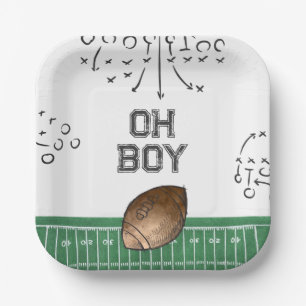 Football Baby Shower Plates Football Shower