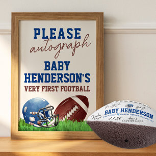 Football Baby Shower Please Autograph The Football Photo Print