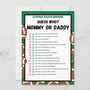 Football Baby Shower, Soccer - Editable Name, 5x7 Invitation