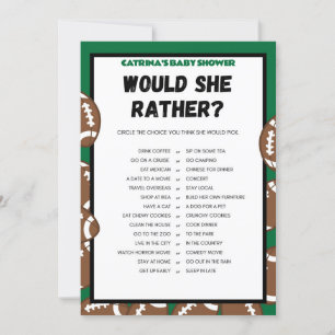 Football Baby Shower, Soccer - Editable Name, 5x7 Invitation