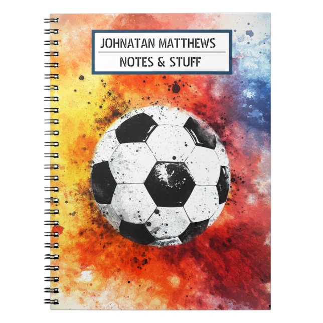 Football Back To School Spiral Photo Notebook (Front)