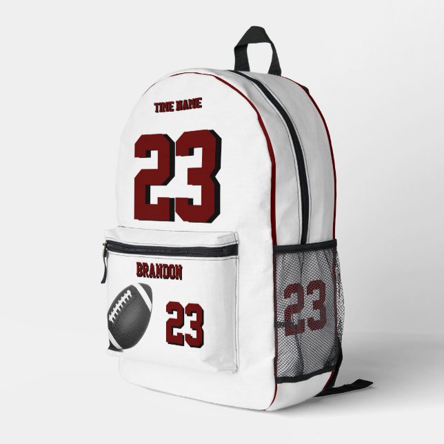 Football ball backpack high school Wbr (Back Corner Right)