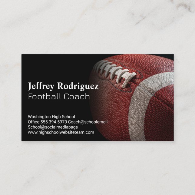 Football Ball | Coach Business Card (Front)