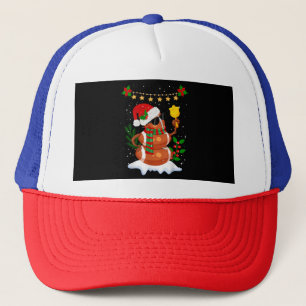 Football ball Snowman Santa Hat Merry Christmas