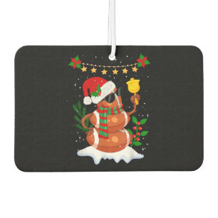 Football ball Snowman Santa Hat Merry Christmas Car Air Freshener