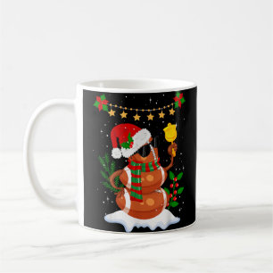 Football ball Snowman Santa Hat Merry Christmas Coffee Mug