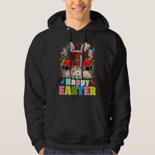Football Ball With Bunny Ears Easter Day Men Boys  Hoodie