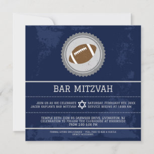 Football Bar Mitzvah Invitation Sports Theme