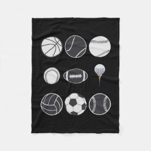 Football baseball soccer volleyball basketball fleece blanket
