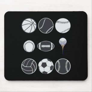 Football baseball soccer volleyball basketball mouse pad