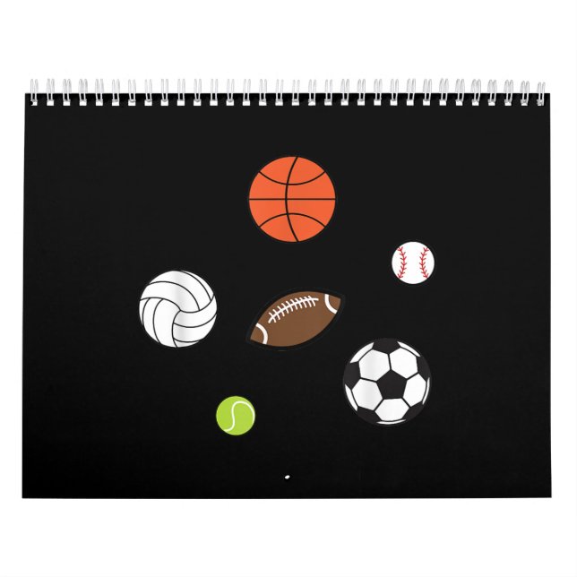 Football Basketball Baseball Sports Fan Calendar (Cover)