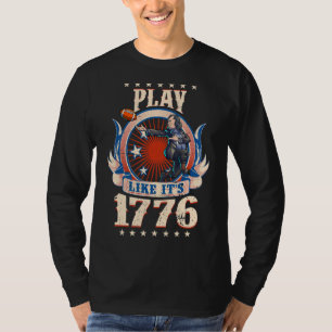 Football Benjamin Franklin 4th Of July Boy Men Ame T-Shirt
