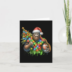 Football Bigfoot Christmas Shirt Xmas Sasquatch Fo Card