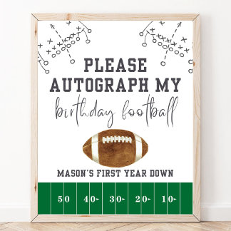 Football Birthday, Autograph My Ball Autograph Gue Poster