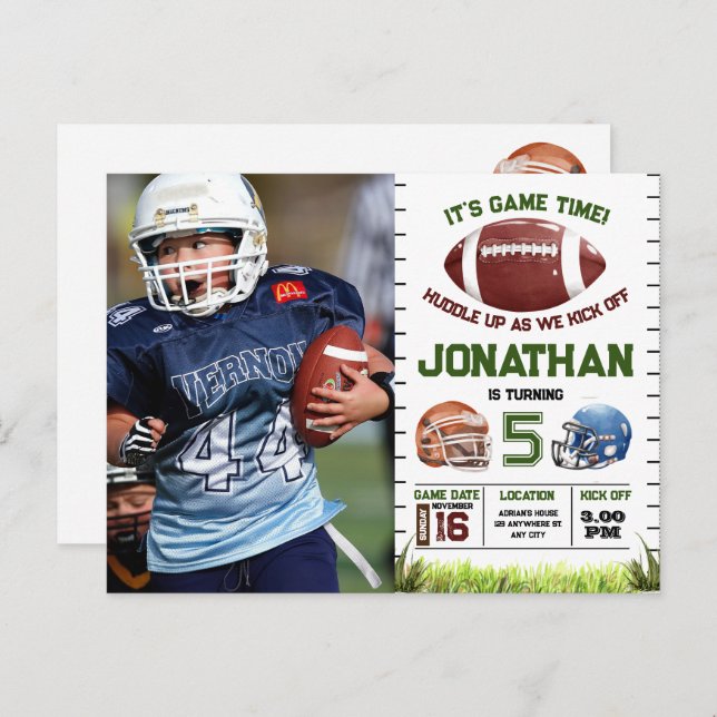 Football Birthday boy  Postcard (Front/Back)