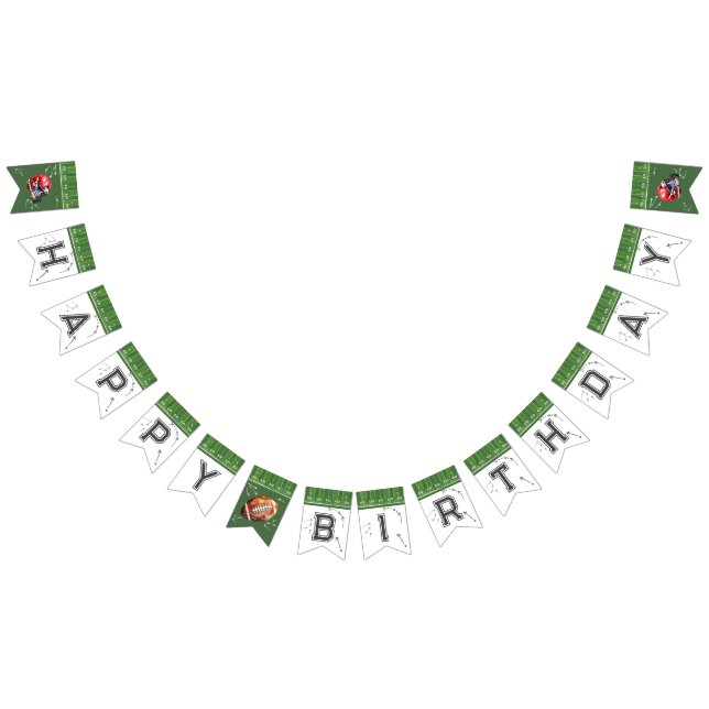 Football Birthday bunting banner, First Year Down (All)