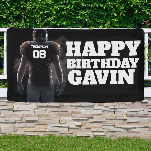Football Birthday Custom Indoor Outdoor Vinyl Banner (Creator Uploaded)