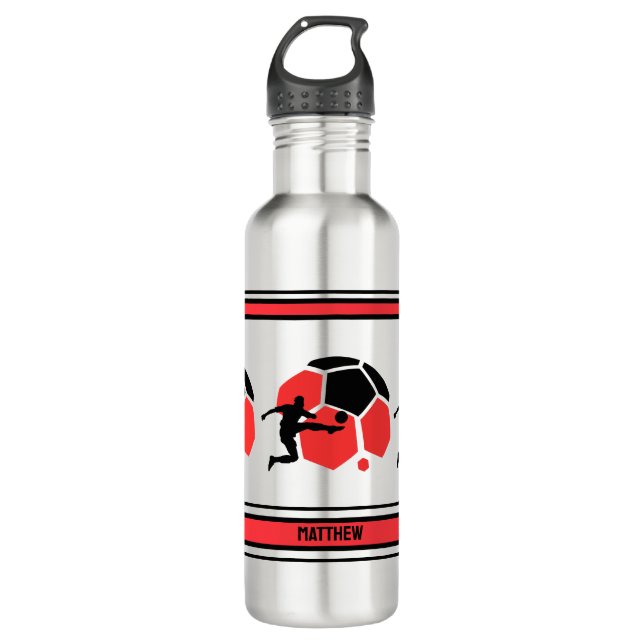 Football Birthday Gift, Football Player Team 710 Ml Water Bottle (Front)
